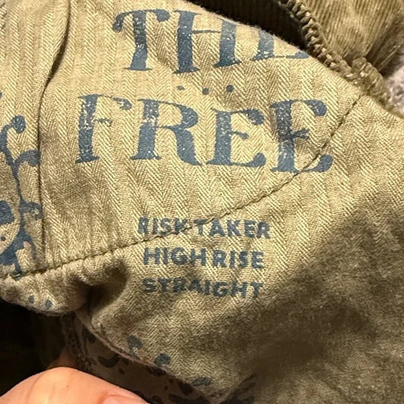 Free People Green Corduroy Wide Leg Pants - Picture 7 of 7